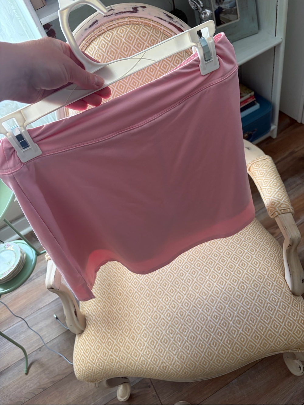 Women’s Pink Stretch Mini Skirt - Picture 2 of 5